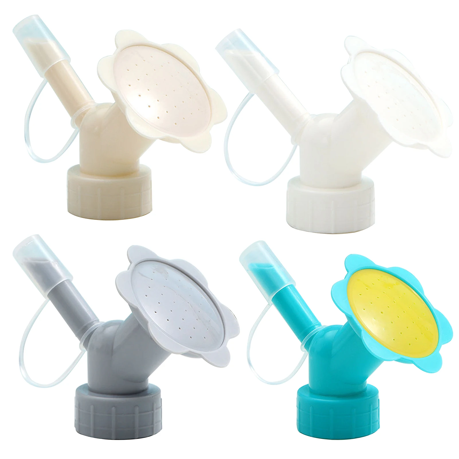 

4pcs Happy Activity Indoor Plant Vivid Color Dual Head Bottle Sprinklers Garden Tool Seedlings Mini Flowers Bonsai Vegetables