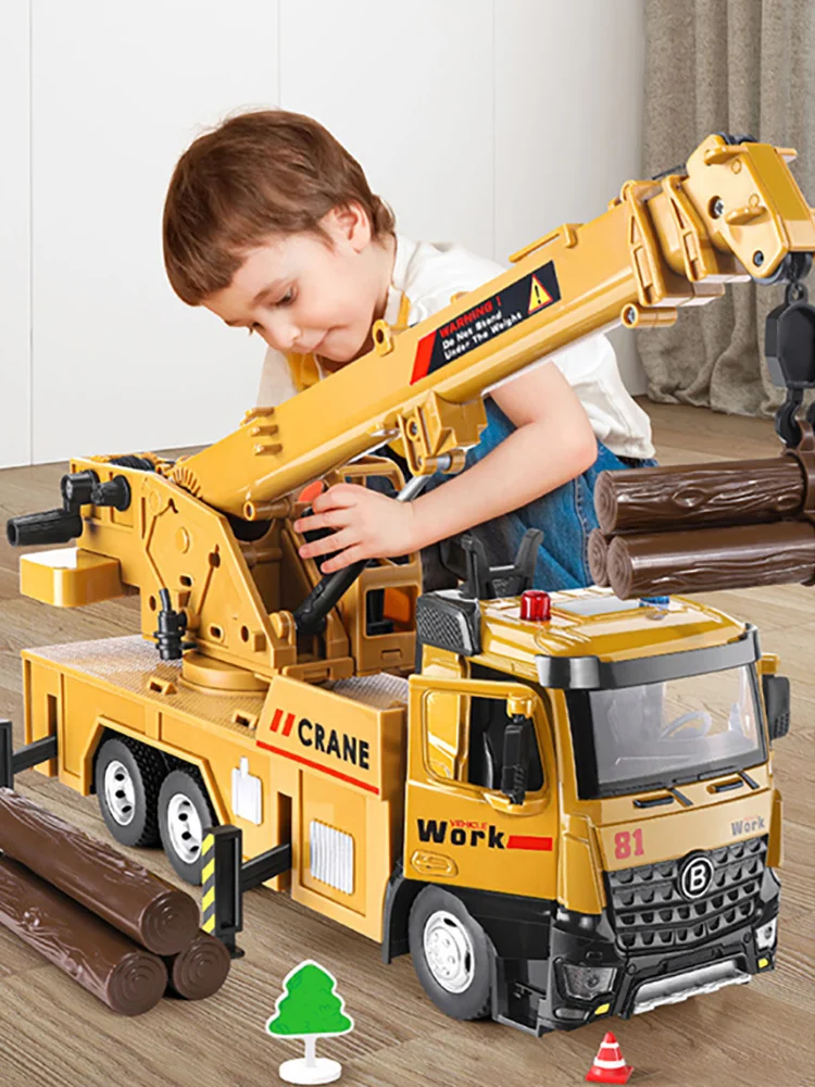 

Большой грузовик, кран, Инженерная техника, модель автомобиля из сплава, игрушки для строительства, металлическая игрушка под давлением, автомобиль со звуком и фотомагнитами, игрушки для детей, подарок