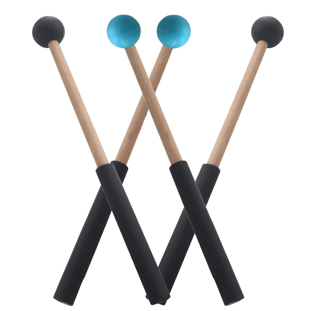 

2 Pairs of Tongue Drum Mallet Stage Drumsticks Percussion Instrument Mellets Marimba Mallets