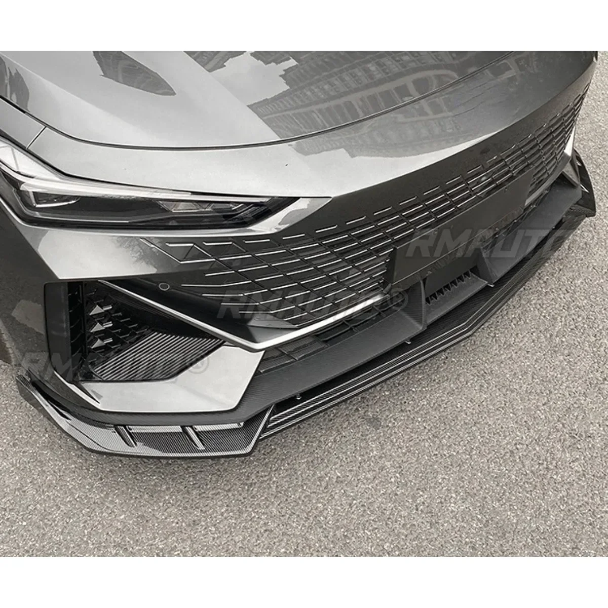 Для UNI-V Body Kit передний бампер защита для губ глянцевый черный спортивный стиль