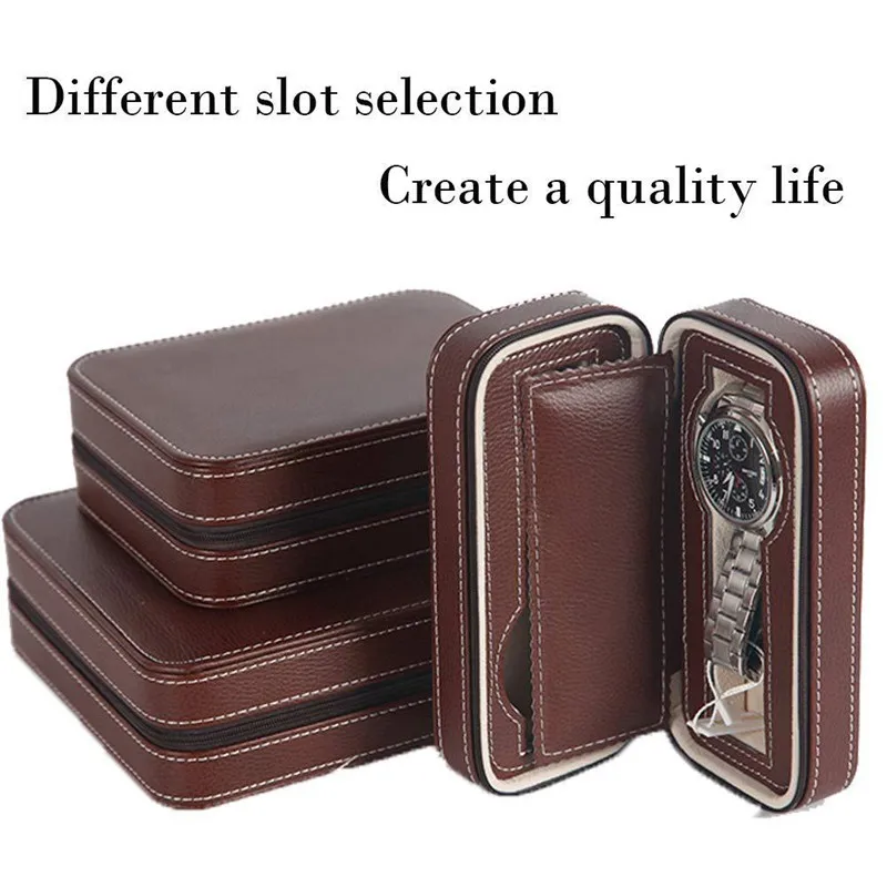 

1/2/4/8 Grids Watch Box PU Leather Watch Case Holder Organizer Storage Box for Quartz Watches Jewelry Boxes Display Best Gift