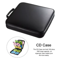 cd case durable protective 160 capacity hard shell storage box anti scratch double zipper dvd vcd wallets disc organizer home
