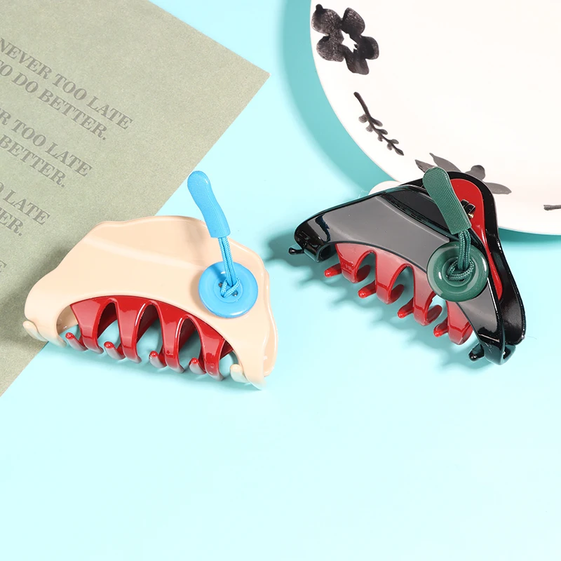 Винтажный винно-красный бант на пуговицах зажим для волос женская заколка