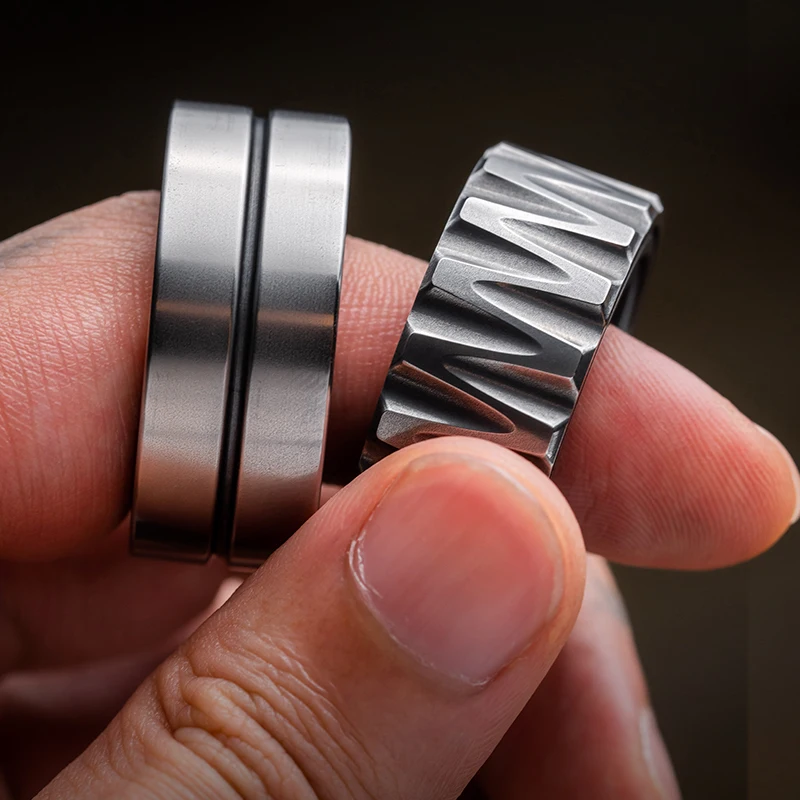 LAUTIE Mechanic Ring Paragraph Fidget Spinner Fingertip Gyro Ratchet Magnetic Metal Adult Anti Stress Toy Office Desk EDC enlarge