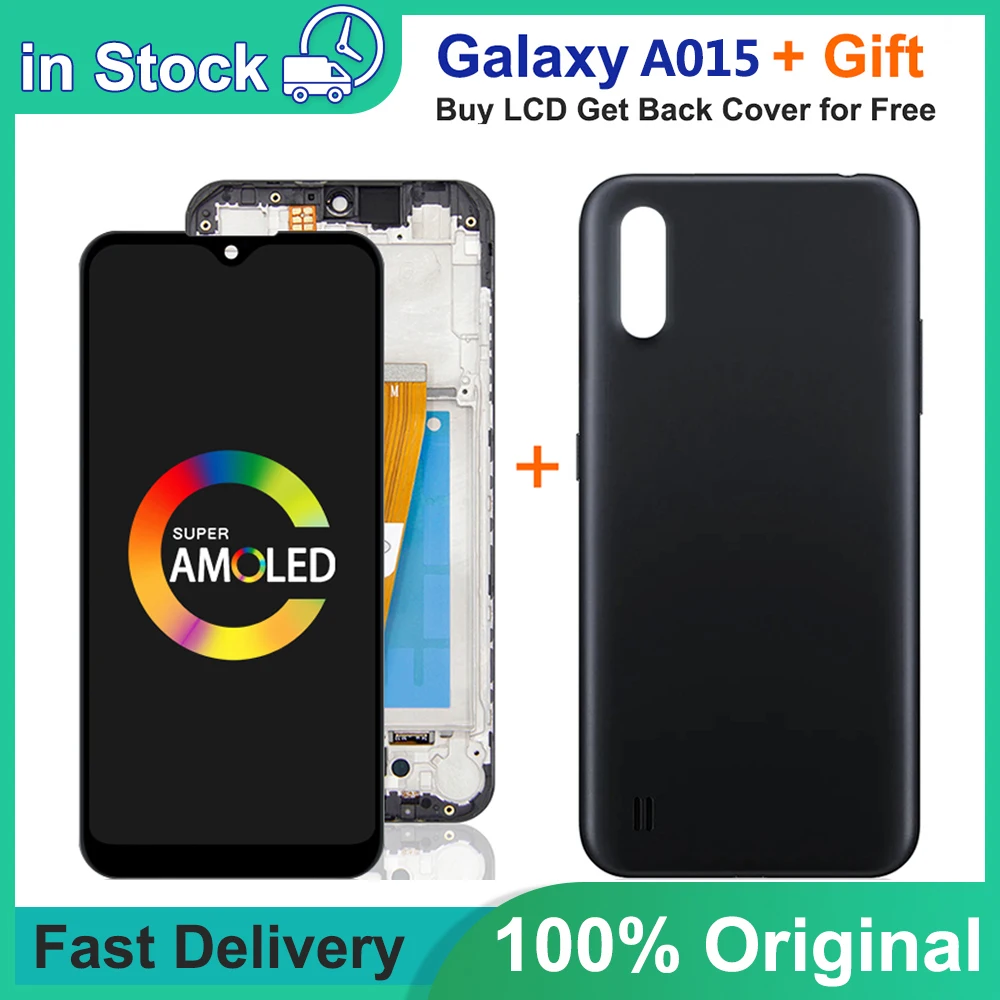 Оригинальный ЖК-дисплей 5,7 дюйма для Samsung Galaxy A01 A015F, ЖК-дисплей с сенсорным экраном, замена дигитайзера A015 A015G A015DS для samsung A01