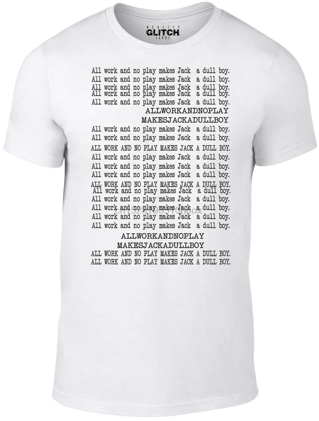 Мужская футболка для работы и игр вдохновленная сияющим принтом Стивена Кинга