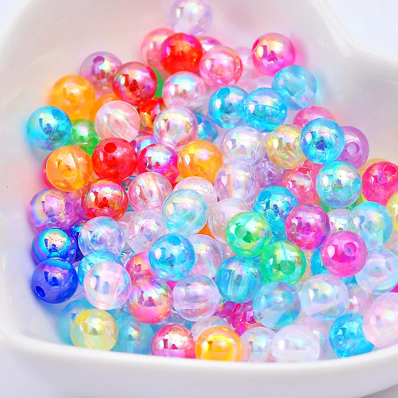 

8mm 10mm ABS Spacer Beads Mermaid Round Shape Beads For Jewelry Making DIY Charms Bracelets Necklac Accessories