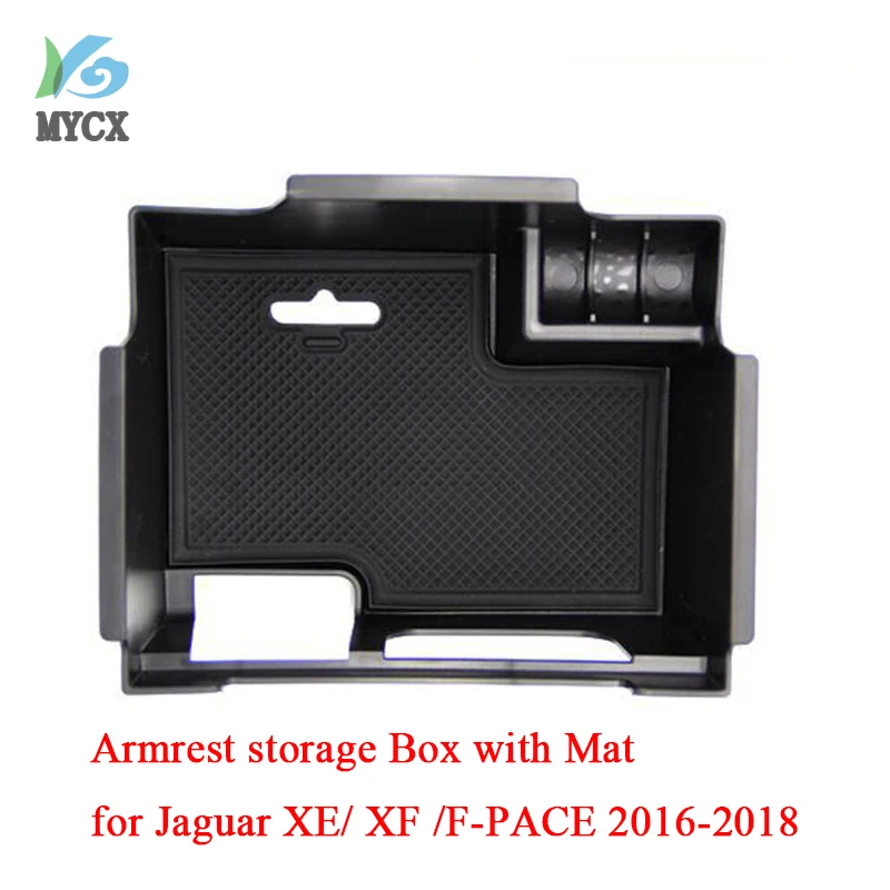 

Armrest Storage Box for Jaguar XE / XF / F-PACE 2016 2017 2018 Central Console Glove Holder Organizer Tray