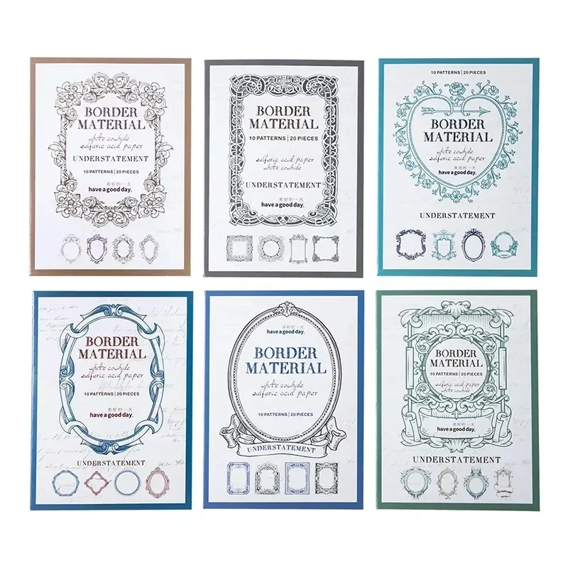 20 шт. материал бумажный легкая винтажная граница описано декоративная основа для