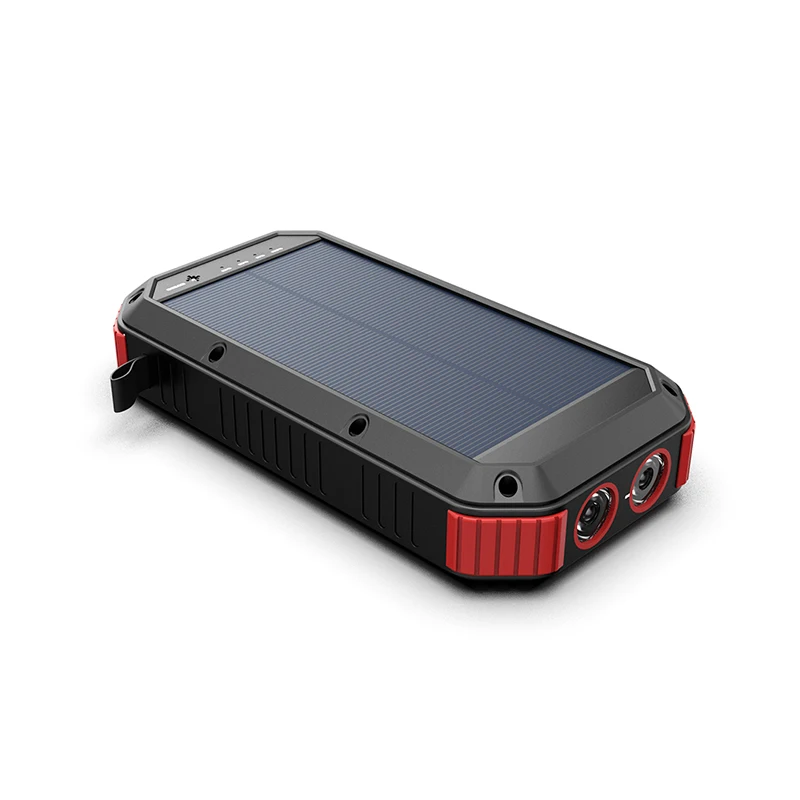 2020 NEW Good Quality LED Flashlight 5 USB Port Fast Charger 30000mAh with Waterproof Outdoor Solar  Wireless Power Bank