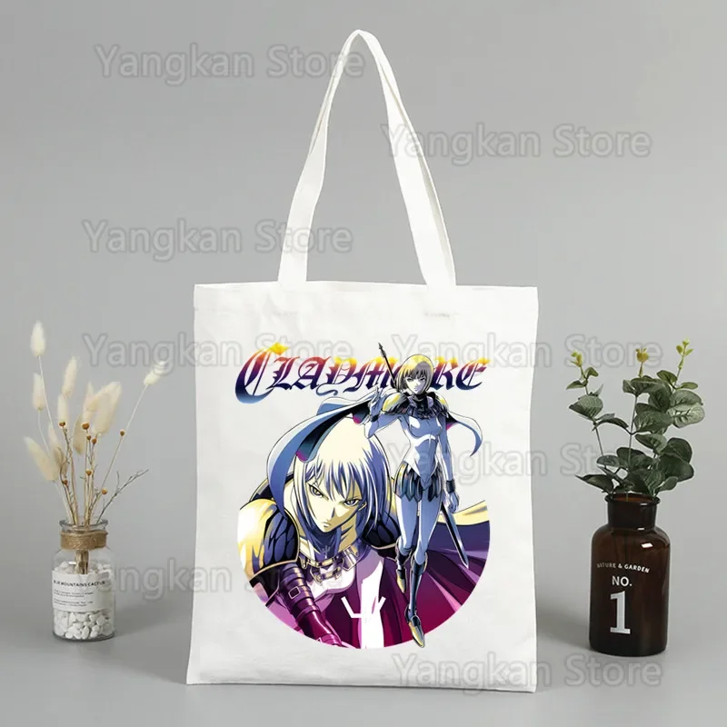 Claymore аниме Clare холщовая сумка-тоут для покупок многоразовая сумка эко складная