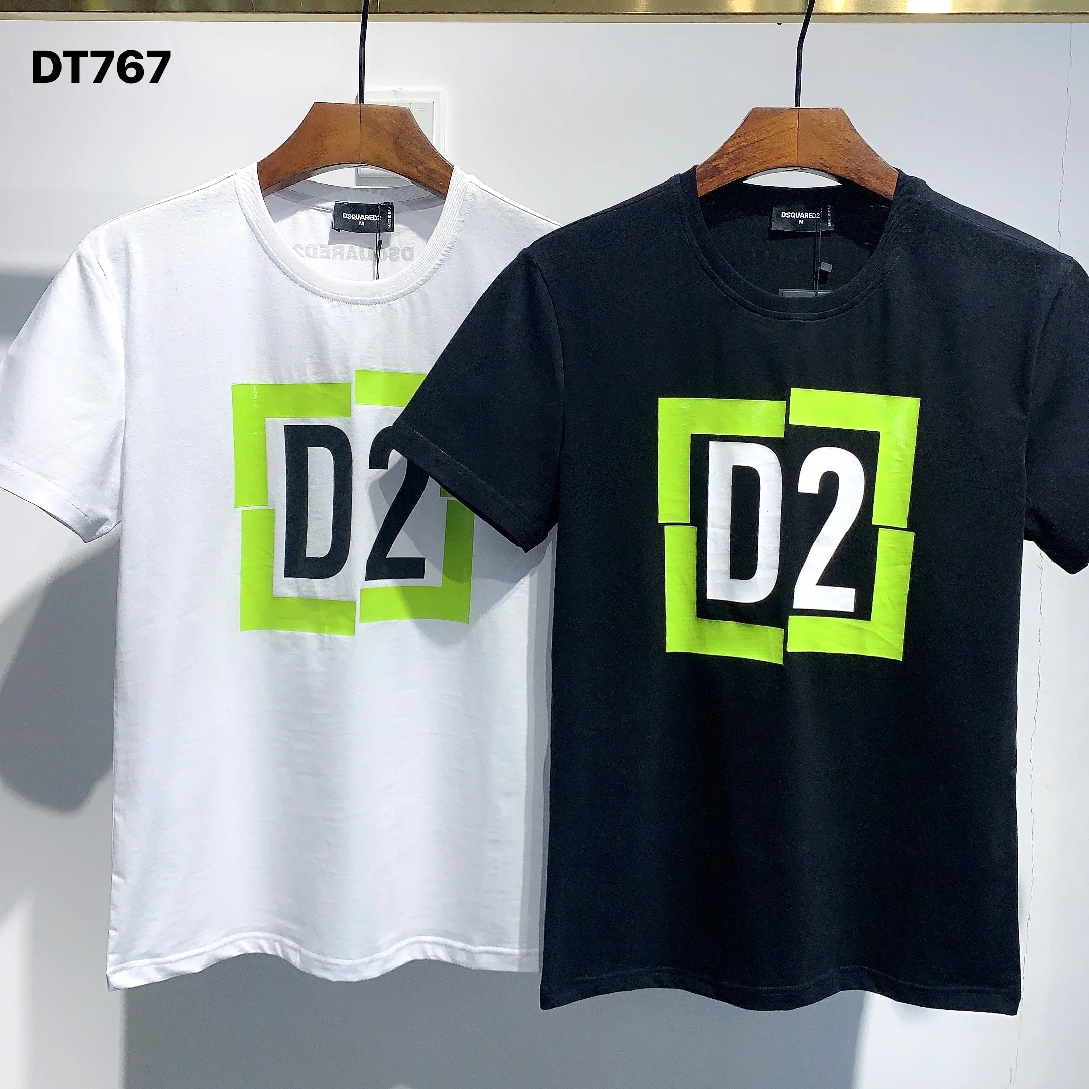 

New DSQUARED2 WANT summer round neck short-sleeved T-shirt men's trend fashion slim print letter pullover men's clothing Italy