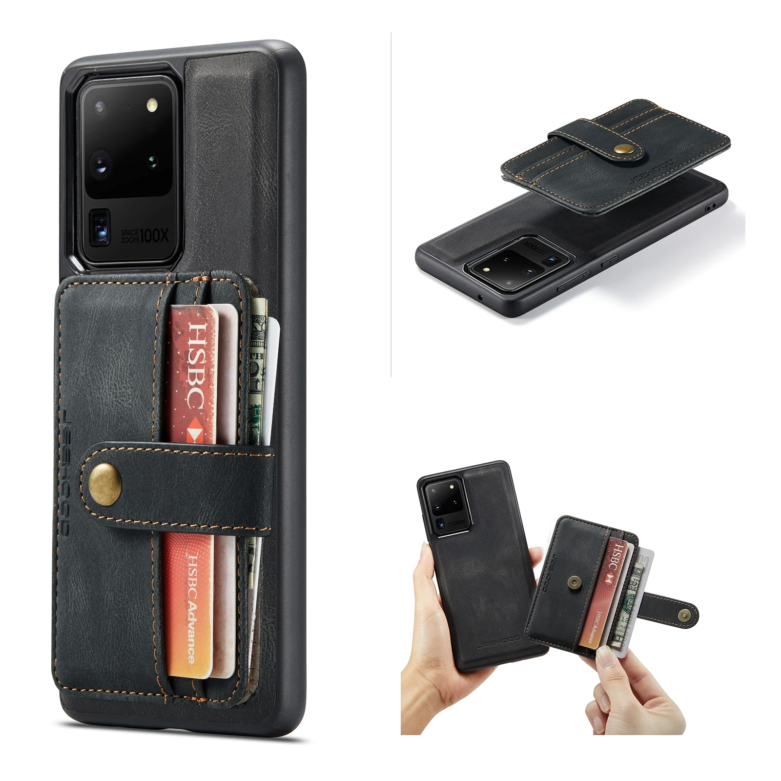 

Flip Stand Leather Phone Case For Samsung Galaxy A50 A70 A40 A30 A20 A10 A30S A50S A70S A21S A51 A71 Wallet 9 Card Slots Cover 1