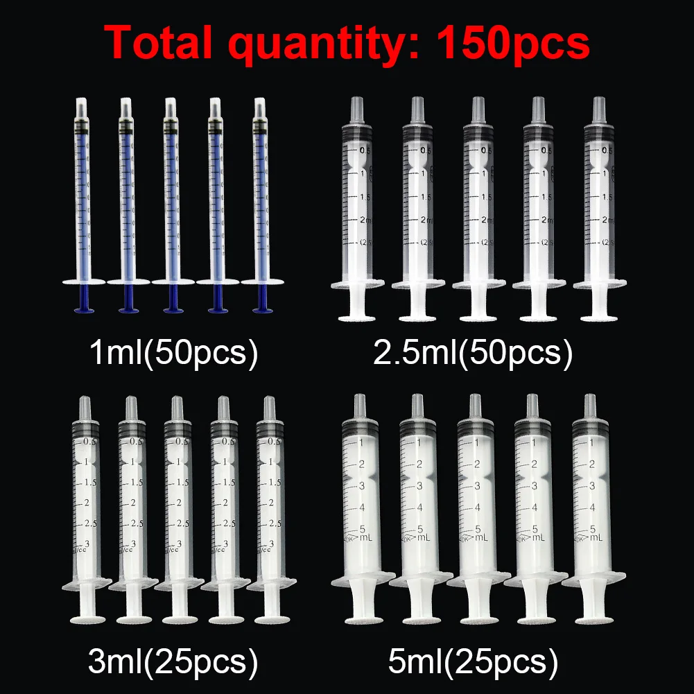 

30/60/80/150pcs Plastic Syringe Hydroponics Analyze Measuring Cubs Nutrients Syringe For Injectors Ink Cartridge Pets Cat Feeder