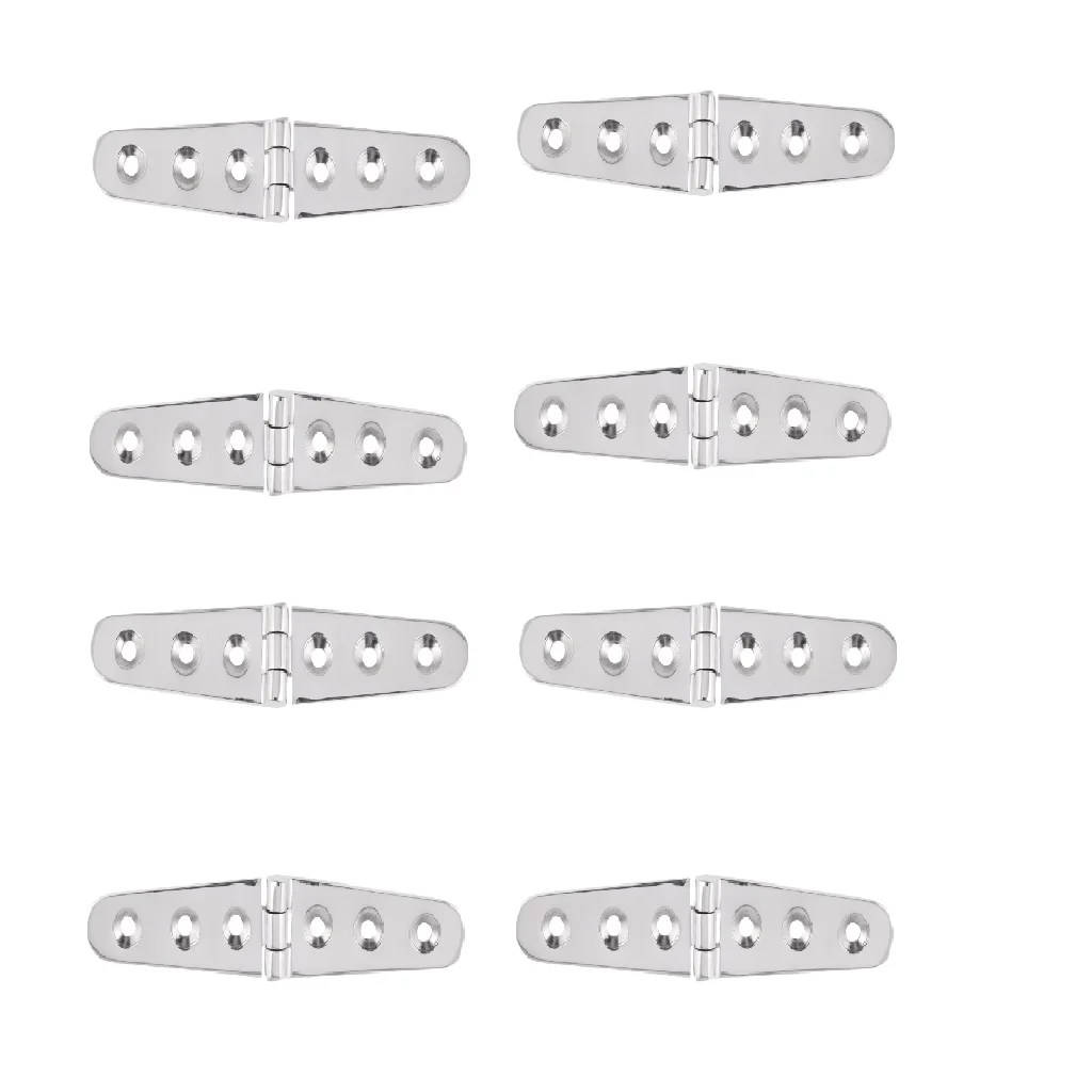

8Packs Marine Polished Door Strap Hinge Cast Hardware for Boat 15cm