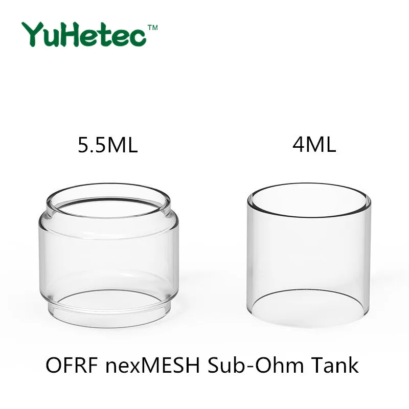

Glass tube for vape 2PCS Original YUHETEC Replacement Glass TUBE for OFRF nexMESH Sub-Ohm Tank 5.5ml 25mm