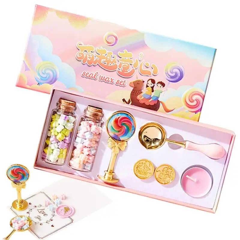 

Sealing Wax Stamp Set Wax Seal Stamp Adding More Attractiveness Wax Seal Kit Widely Application For Letter Cards Invitations