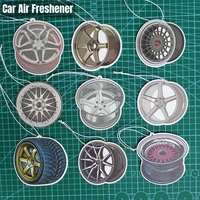 hot sale jdm culture series air freshener hanging car rear view solid paperautomotive tire and hub modeling diffuser interior