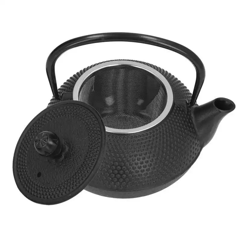 

Японский чайник емкостью 800 мл, черный, античный, тонкий, ручной работы, чугунный чайник, набор для дома и офиса