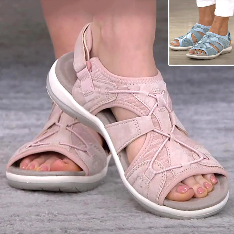 

Сандалии женские легкие с открытым носком, дышащие босоножки, Нескользящие, удобная обувь, 2022