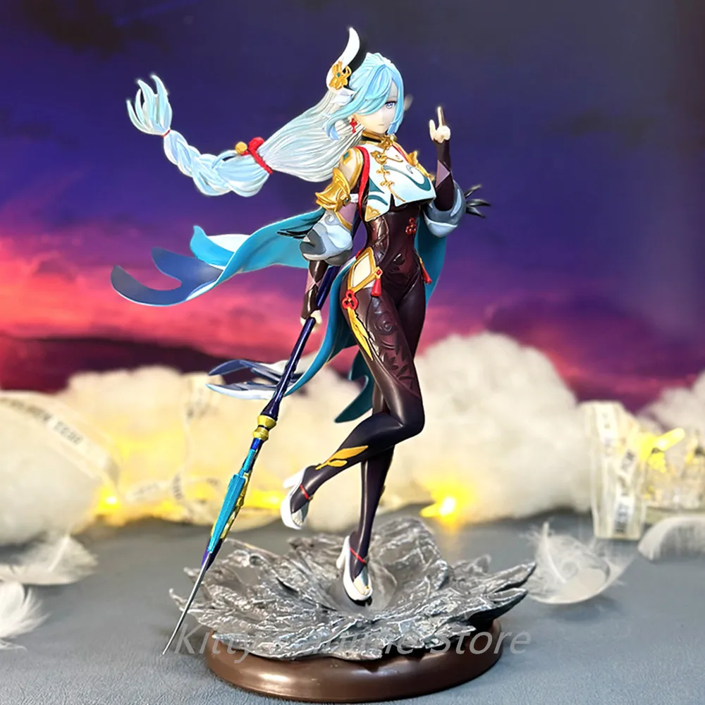 

29cm Genshin Impact Shenhe Anime Figure Model Toy GK Shen He Ice System Role Collectible Model Doll Toys Ornaments Figure