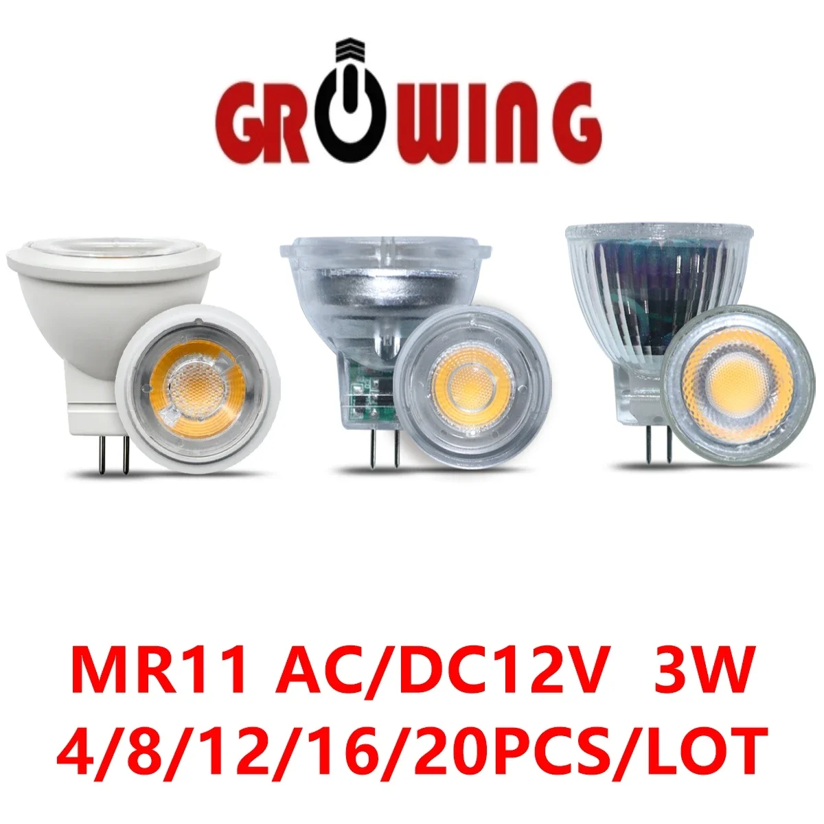 4-20P Светодиодный мини-прожектор MR11 GU4.0 Низковольтный переменный/постоянный ток 12