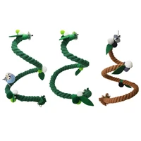 bird rope perch bendable cotton rope stand 100cm long bungee toy parrot cage toys for small birds chewing climbing