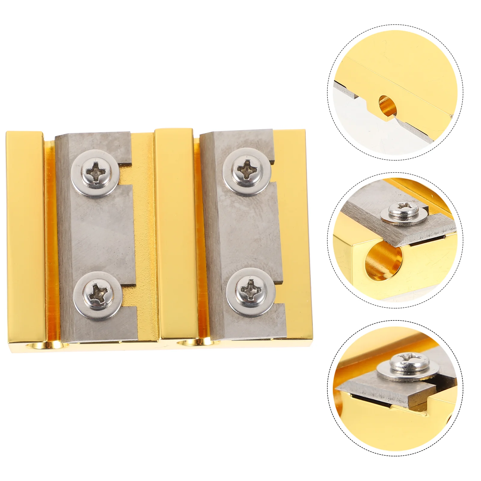 

1Pc Double Holes Violin Reels Shaver Portable Violin Reels Shaver (Golden)