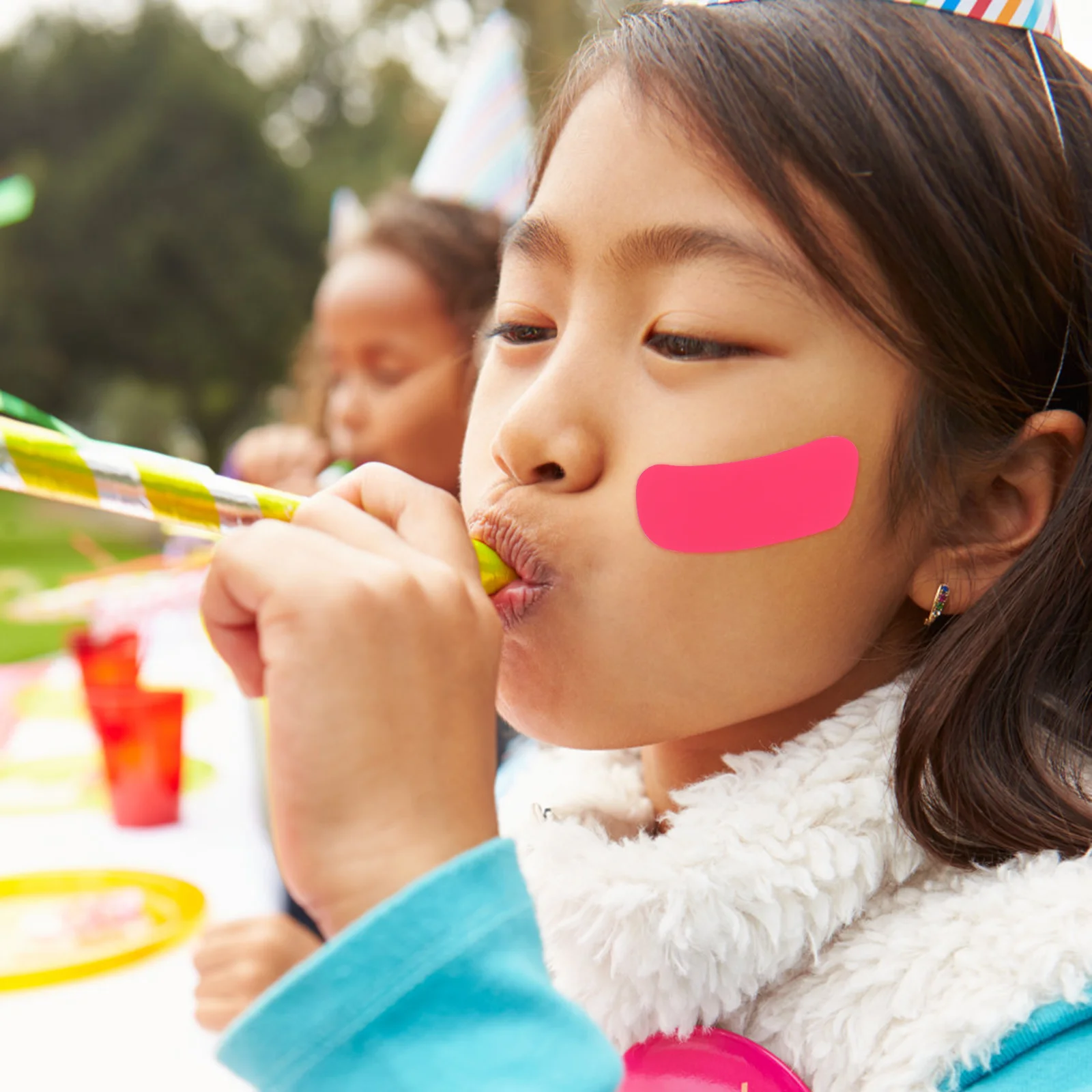 16-листые наклейки для глаз вентиляторов бейсбольное лицо портативные полоски