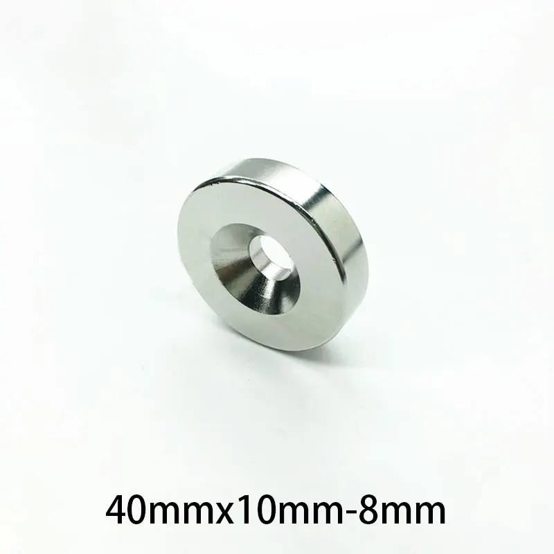 1/2/3/5 шт. 40x10-8 мм неодимовый магнит 40 x 10 отверстие 8 N35 NdFeB Круглый сверхмощный