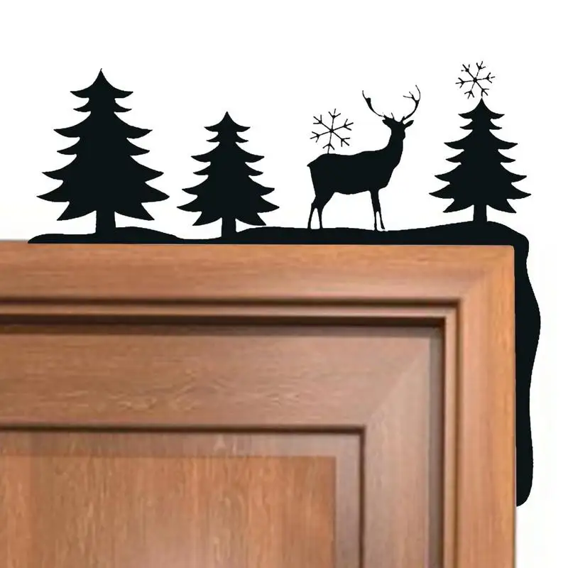 

Wood Frame Corner Decoration 2pcs Christmas Santa And Reindeer Door Frames Decoration Santa Claus Frame Christmas Reindeer Door