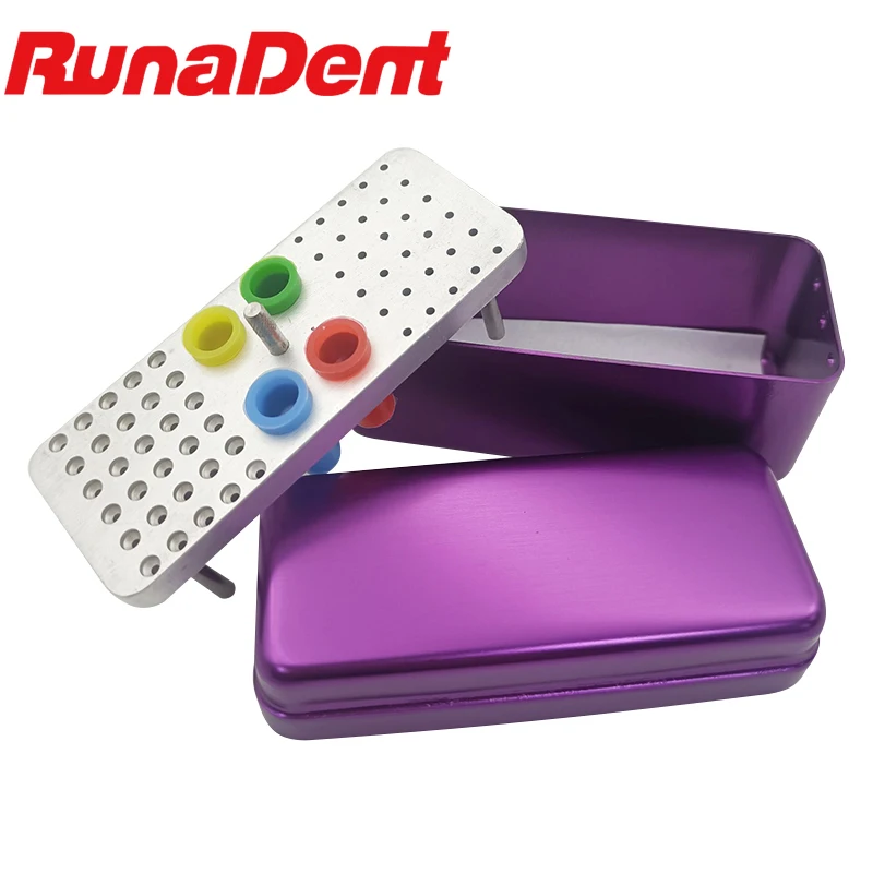 

Autoclavable 60 Holes Dental Bur Blocks with Cover Aluminum Burs Case Organizer Disinfection Holder Box Dentist Tool