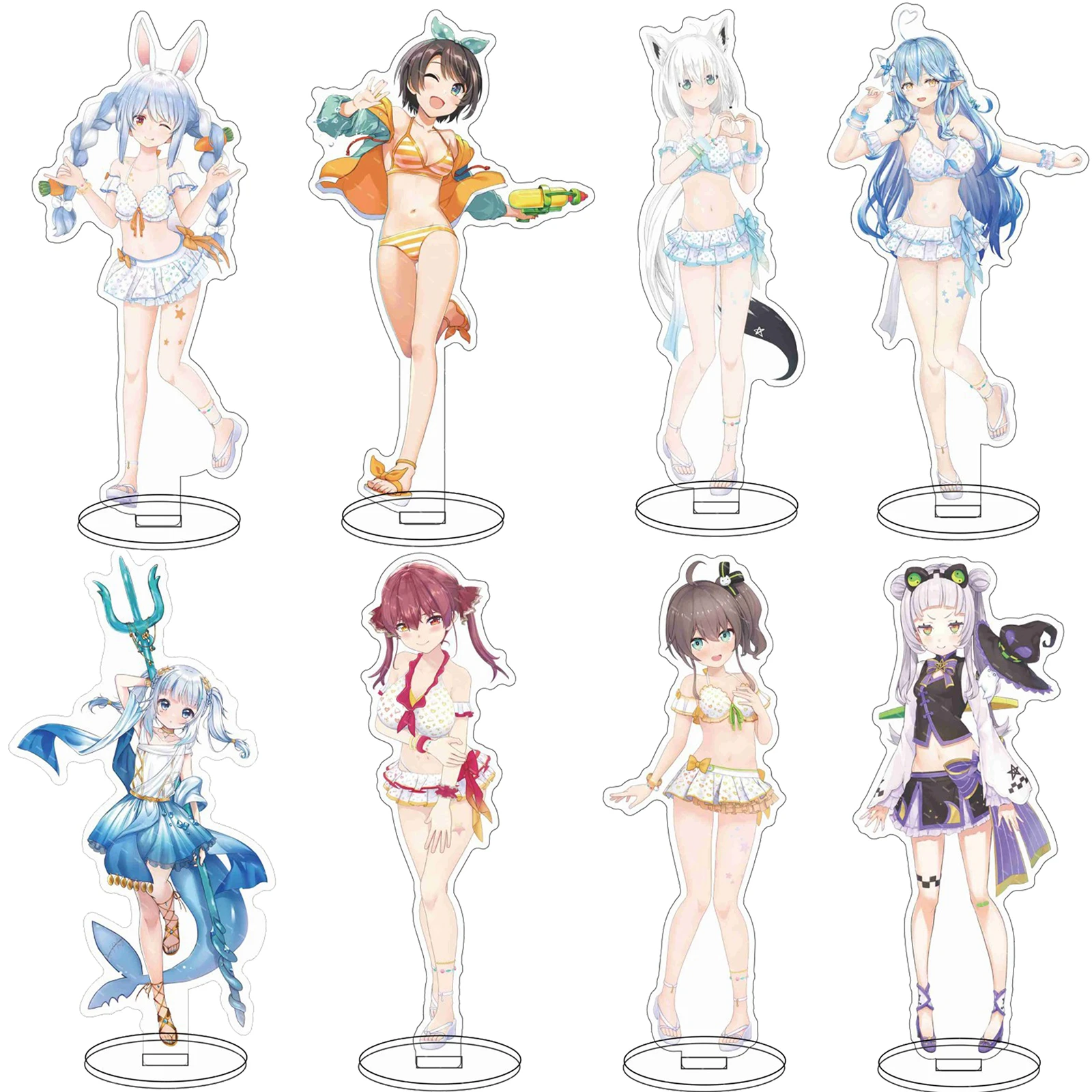 

New Swimsuit Hololive Vtuber Anime Figures Cosplay Acrylic Stands Model Exquisite Grils Desk Decor Cute Standing Sign Fans Gift