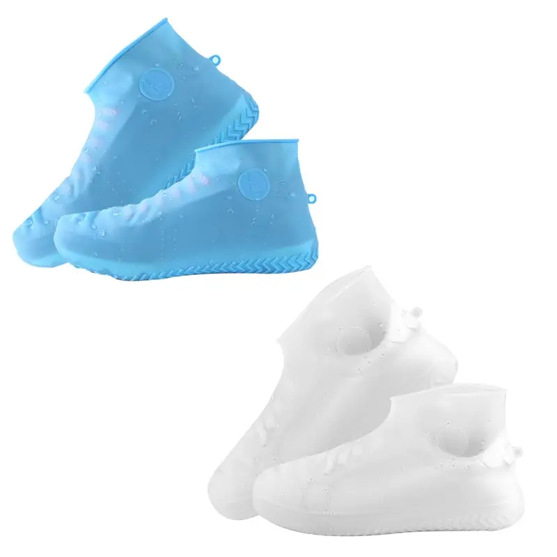 

1Pair Reusable Latex Waterproof Rain Shoes Covers Slip-resistant Rubber Rain Boot Overshoes Outdoor Walking Shoes Accessories