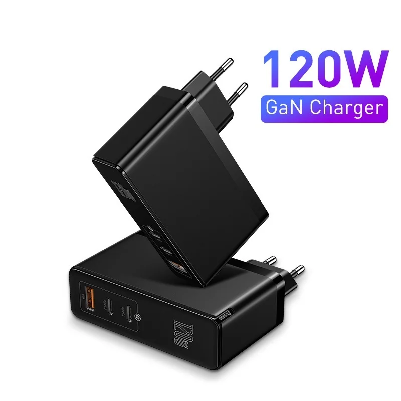

Зарядное устройство Baseus GaN на 120 Вт, Quick Charge 3,0 4,0 для MacBook Pro, кабель для быстрой зарядки для Huawei Mate 10, зарядное устройство с USB C на Type C PD
