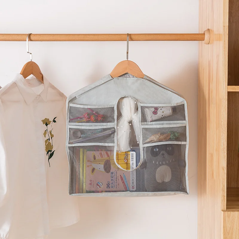 

polyester fiber foldable back wall hanging cabinet sorting socks underwear sundry storage bag clothes organizers space saving