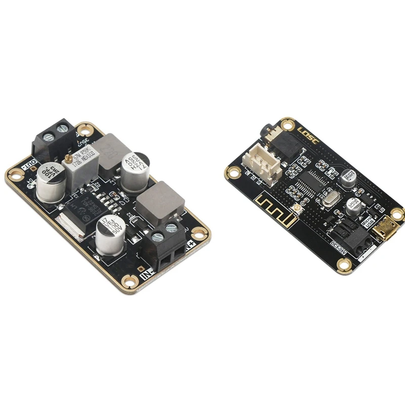 

1 шт. понижающий преобразователь регулятор постоянного тока модуль питания и 1 шт. Mp3 беспроводной Bluetooth 4,2 аудио приемник декодирующая плата