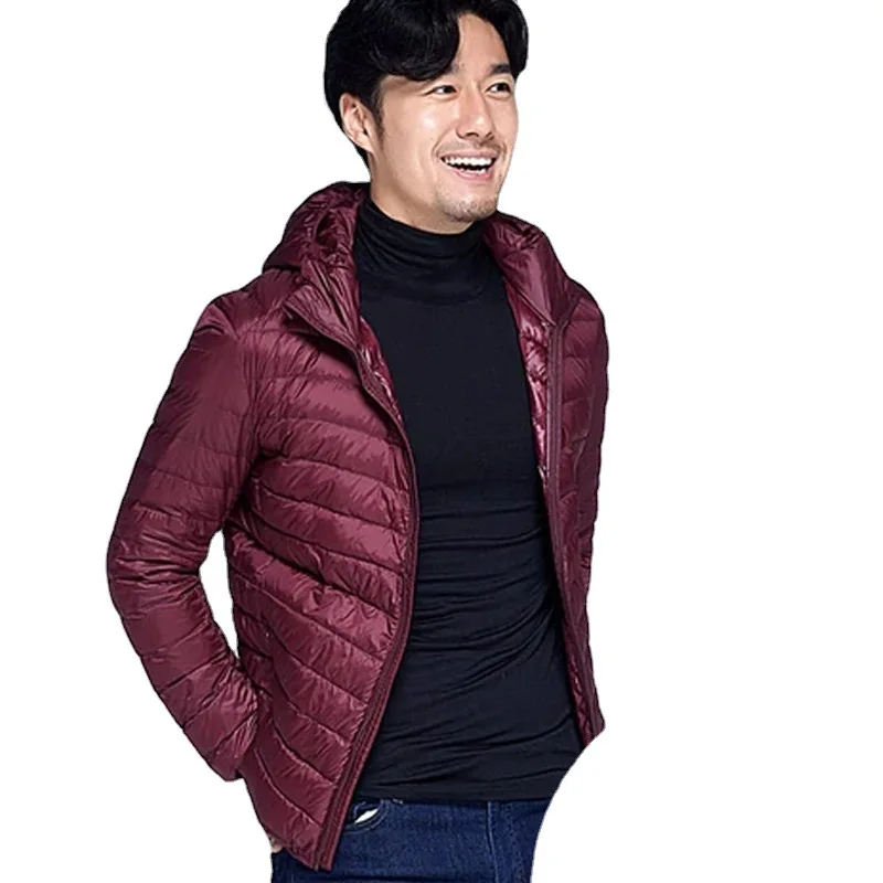 Duck Down Jacket Men Hooded Short Loose Oversized Hoody Ultra Light White Duck Down Jackets Warm Duck Outwear Hoodies Wholesale