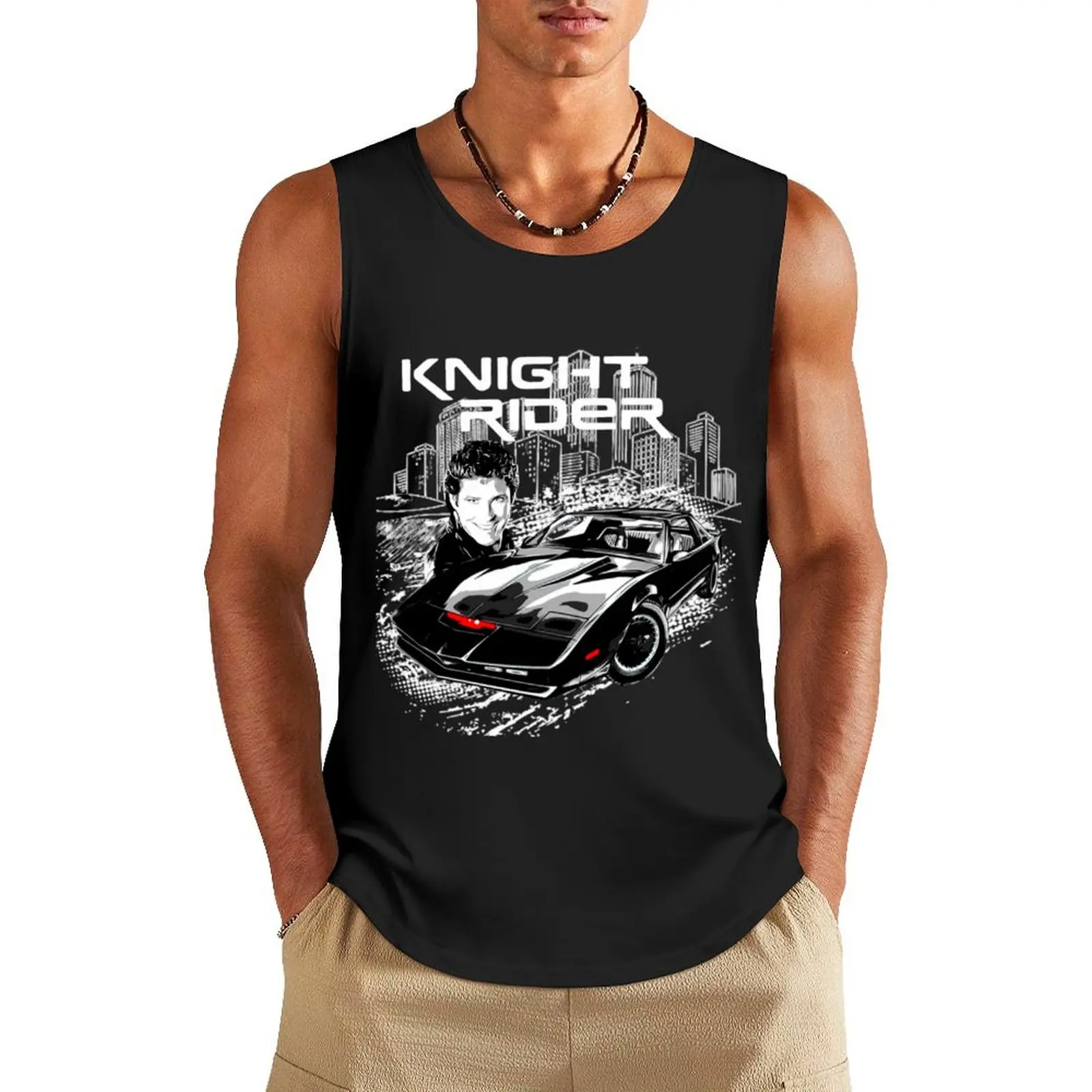 K2000 Knight Rider Tank Top летний жилет для мужчин Мужская футболка мужская спортивная