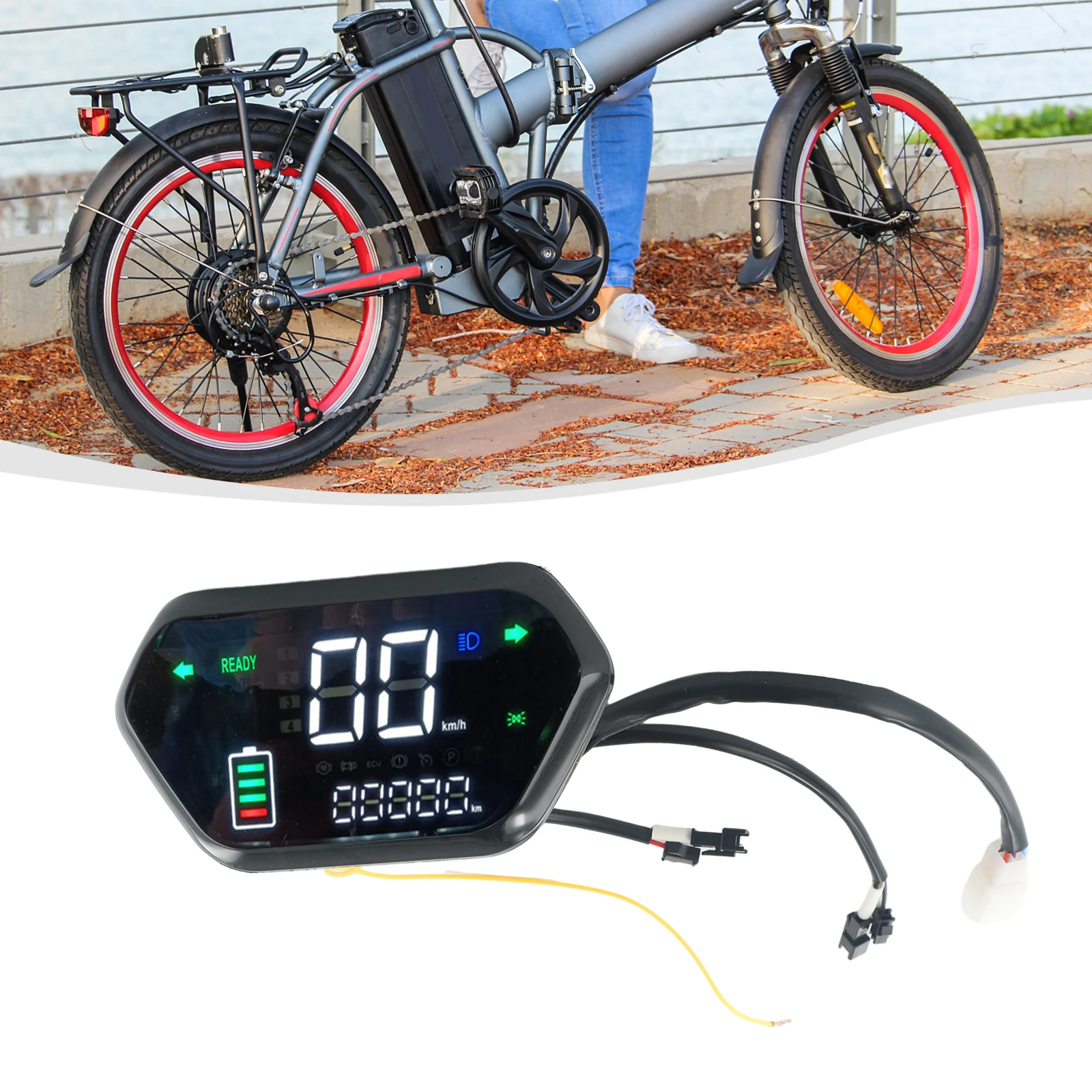 Светодиодный дисплей Контроллер Дисплей High Light 250G 48-72v 6PIN Поддержка ремня Черное