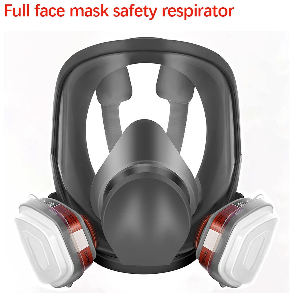 6800 gas mask, safety respirator, silicone mask, wide field of view, wide application, reusable full face mask