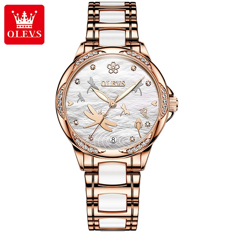 OLEVS Luxury Brand Mechanical Womens Watches 2023 New Casual Fashion Women Clock Luminous Hands 30M Waterproof Watch Calendar enlarge