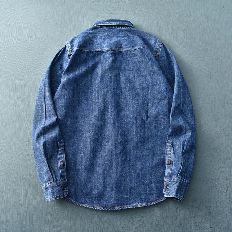 Мужские джинсовые топы Idopy с длинным рукавом лоскутные байкерские карманы модные