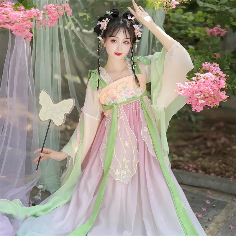 NT137 оригинальный женский ханьфу Тан китайский ветер весенне-летний костюм супер
