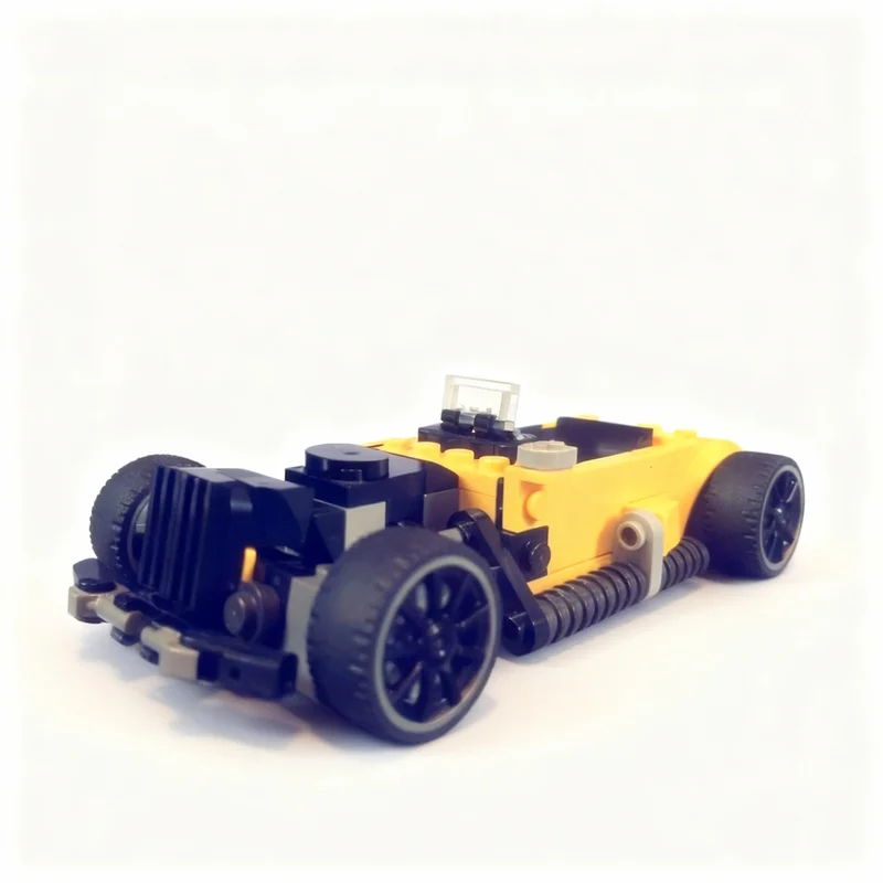 Фото 168 деталей MOC City Champions T-Bucket Hot Rod Модель игрушки Конструктор Архитектурный набор Рождественский подарок Арт-идея из кирпичиков Образовательный DIY №2