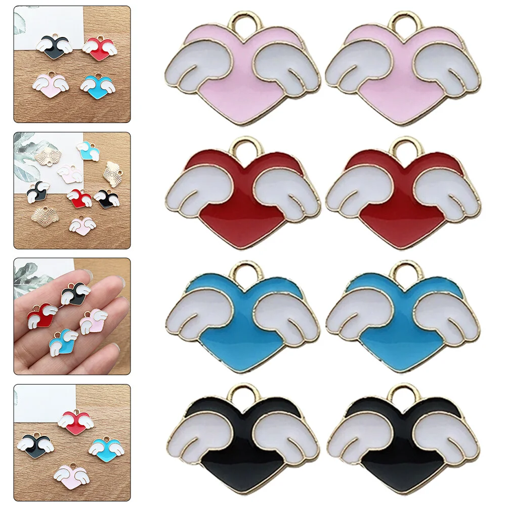 Decorate Bracelet Charms Resin Cute Craft Jewelry Bulk Bracelets Making Heart Pendant