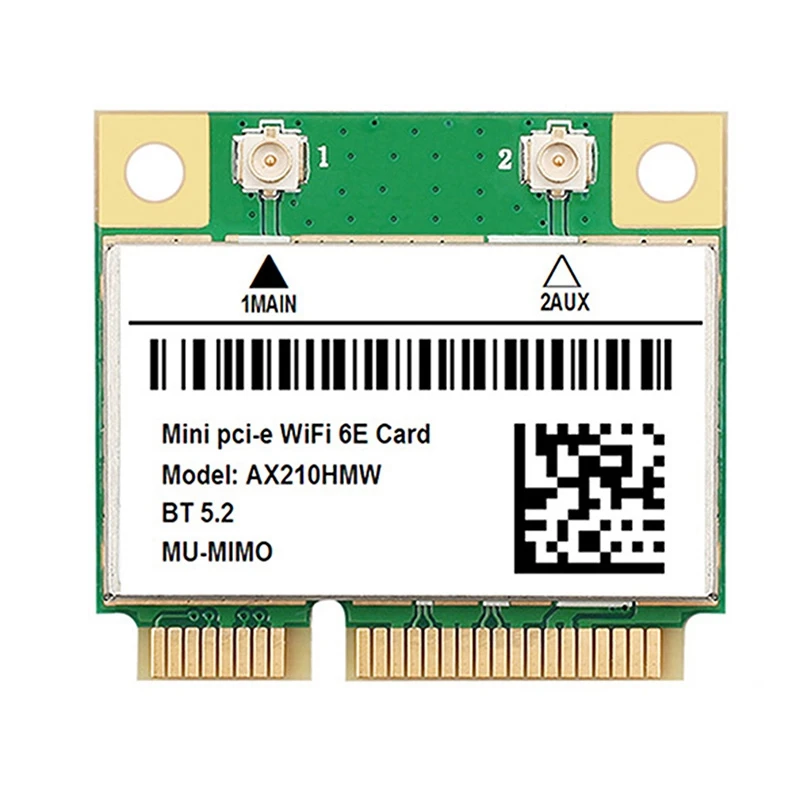 

AX210 5374M WIFI 6E Network Card 5G Gigabit Built-In Wireless Network Card MINI PCIE 5.2 Bluetooth Network Card Adapter