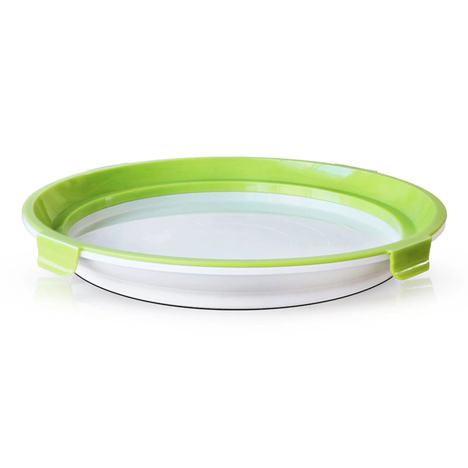 

Round Food Preservation Tray with Lid 27.5cm Stackable Sealed Plate with Buckle Cover Food Storage Accessory for Kitchen