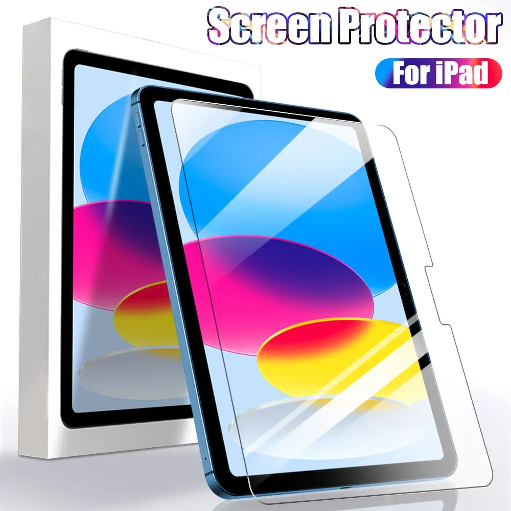 

Закаленное стекло 9H для iPad 10 10,9 2022 Pro 11 Air 5 2021, Защита экрана для iPad 9 8 7 6 5 4 3 2 Mini 6 2020 2019 2018
