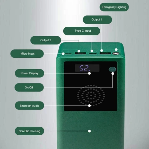 OOTDTY Power Bank Box для батареек 26650